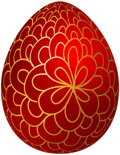 Red Decorative Easter Egg PNG Clip Art - High-quality PNG Clipart Image in cattegory Easter PNG / Clipart from ClipartPNG.com
