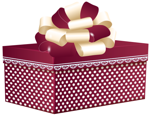 Red Dotted Gift Box PNG Clipart - High-quality PNG Clipart Image in cattegory Gifts PNG / Clipart from ClipartPNG.com