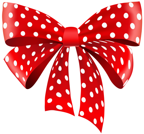 Red Dotted Ribbon PNG Clipart - High-quality PNG Clipart Image in cattegory Ribbons PNG / Clipart from ClipartPNG.com