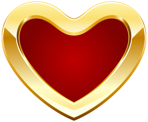 Red and Gold Heart PNG Clipart - High-quality PNG Clipart Image in cattegory Hearts PNG / Clipart from ClipartPNG.com
