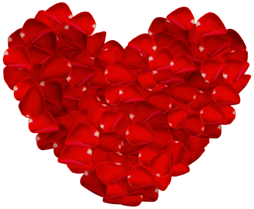 Rose Petals Heart PNG Clipart Image - High-quality PNG Clipart Image in cattegory Hearts PNG / Clipart from ClipartPNG.com