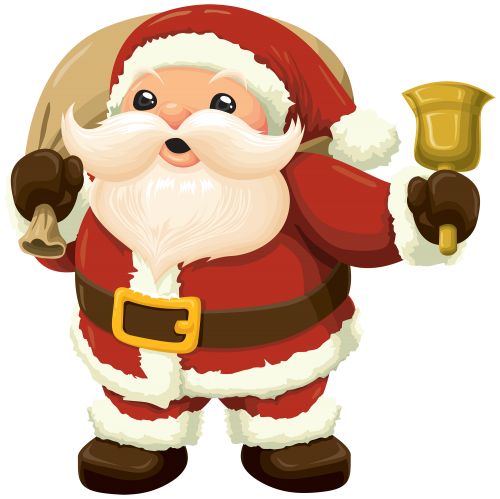 Santa with Bell PNG Clipart - High-quality PNG Clipart Image in cattegory Christmas PNG / Clipart from ClipartPNG.com