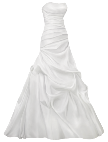 Satin Gown Wedding Dress PNG Clip Art - High-quality PNG Clipart Image in cattegory Wedding PNG / Clipart from ClipartPNG.com