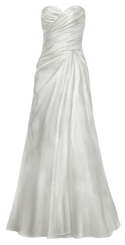 Satin Wedding Dress PNG Clip Art - High-quality PNG Clipart Image in cattegory Wedding PNG / Clipart from ClipartPNG.com