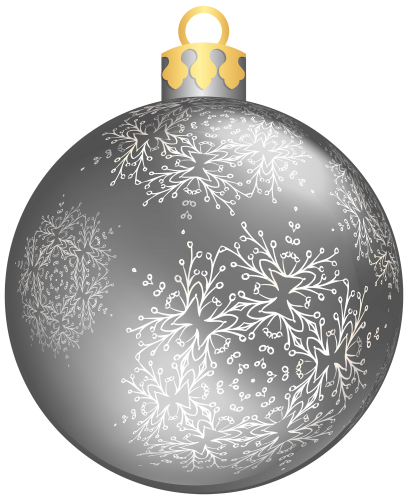 Silver Christmas Ball PNG Clipart - High-quality PNG Clipart Image in cattegory Christmas PNG / Clipart from ClipartPNG.com