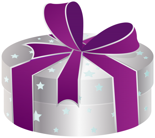 Silver Gift Box with Stars PNG Clipart - High-quality PNG Clipart Image in cattegory Gifts PNG / Clipart from ClipartPNG.com