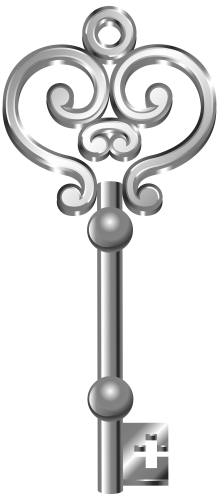 Silver Key PNG Clip Art - High-quality PNG Clipart Image in cattegory Lock PNG / Clipart from ClipartPNG.com