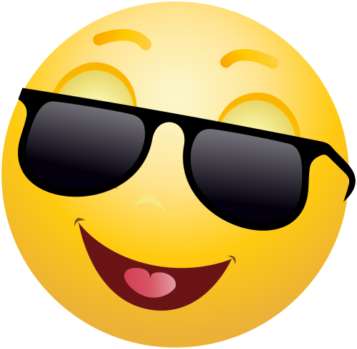 Smiling Emoticon with Sunglasses PNG Clip Art - High-quality PNG Clipart Image in cattegory Emoticons PNG / Clipart from ClipartPNG.com