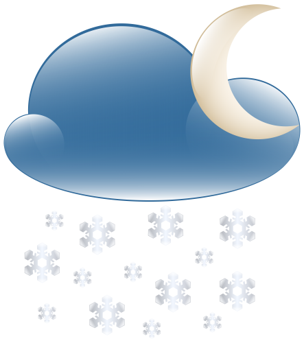 Snowy Cloud Night Weather Icon PNG Clip Art - High-quality PNG Clipart Image in cattegory Weather PNG / Clipart from ClipartPNG.com