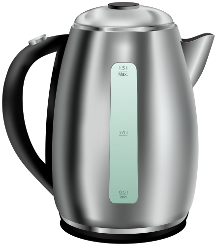 Stainless Steel Tea Kettle PNG Clip Art - High-quality PNG Clipart Image in cattegory Home Appliances PNG / Clipart from ClipartPNG.com