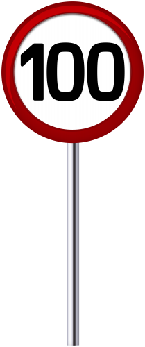Traffic Sign Speed Limit 100 PNG Clip Art - High-quality PNG Clipart Image in cattegory Signs PNG / Clipart from ClipartPNG.com