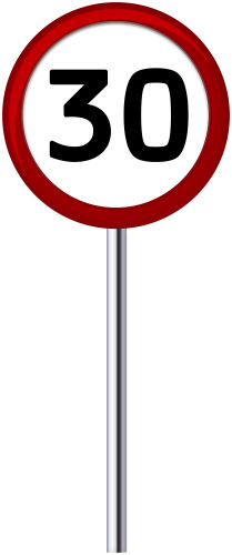 Traffic Sign Speed Limit 30 PNG Clip Art - High-quality PNG Clipart Image in cattegory Signs PNG / Clipart from ClipartPNG.com