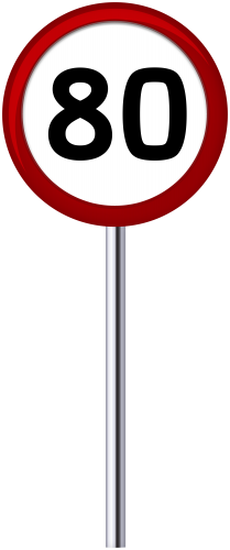 Traffic Sign Speed Limit 80 PNG Clip Art - High-quality PNG Clipart Image in cattegory Signs PNG / Clipart from ClipartPNG.com