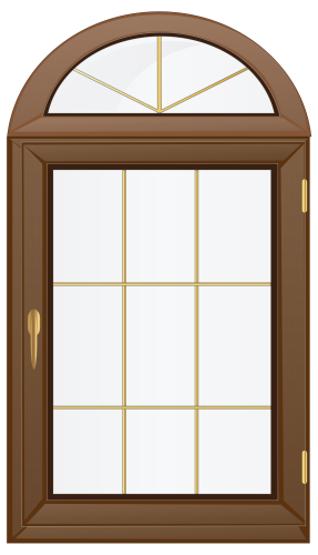 Transparent Brown Window PNG Clip Art - High-quality PNG Clipart Image in cattegory Windows PNG / Clipart from ClipartPNG.com