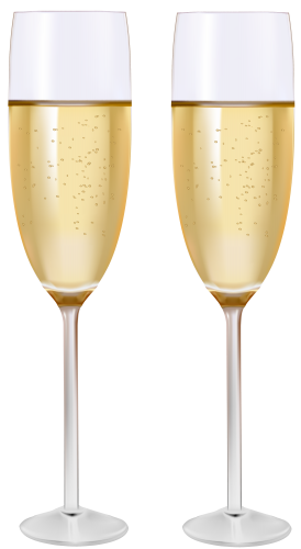 Two Glasses Of Champagne PNG Clipart - High-quality PNG Clipart Image in cattegory Drinks PNG / Clipart from ClipartPNG.com