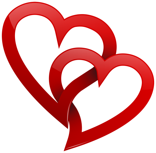 Two Red Hearts PNG Clipart - High-quality PNG Clipart Image in cattegory Hearts PNG / Clipart from ClipartPNG.com