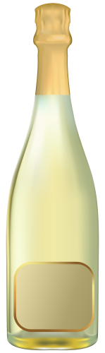 White Champagne Bottle PNG Clipart - High-quality PNG Clipart Image in cattegory Bottles PNG / Clipart from ClipartPNG.com