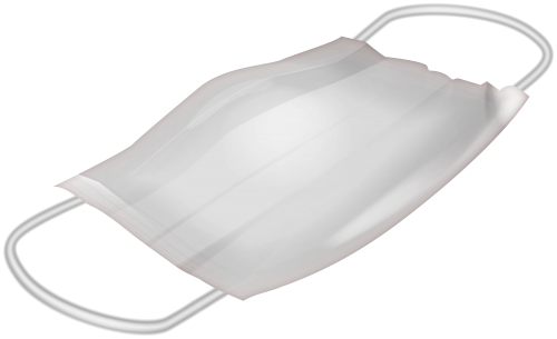 White Face Disposable Medical Mask - High-quality PNG Clipart Image in cattegory Medicine PNG / Clipart from ClipartPNG.com