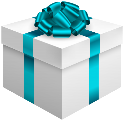 White Gift Box with Blue Bow PNG Clipart - High-quality PNG Clipart Image in cattegory Gifts PNG / Clipart from ClipartPNG.com