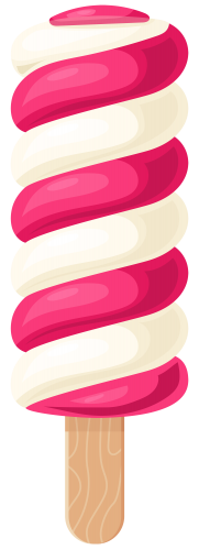 White Pink Ice Cream Stick PNG Clip Art - High-quality PNG Clipart Image in cattegory Ice Cream PNG / Clipart from ClipartPNG.com