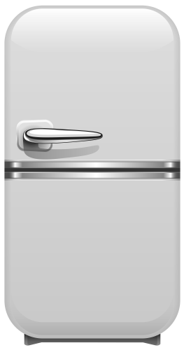 White Retro Fridge PNG Clipart - High-quality PNG Clipart Image in cattegory Home Appliances PNG / Clipart from ClipartPNG.com