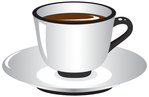 White and Black Coffee Cup PNG Clipart - High-quality PNG Clipart Image in cattegory Drinks PNG / Clipart from ClipartPNG.com