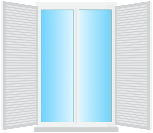 Window with White Shutters PNG Clip Art - High-quality PNG Clipart Image in cattegory Windows PNG / Clipart from ClipartPNG.com