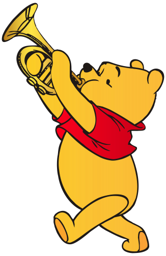 Winnie the Pooh Playing Trumpet PNG Clip Art - High-quality PNG Clipart Image in cattegory Winnie the Pooh PNG / Clipart from ClipartPNG.com