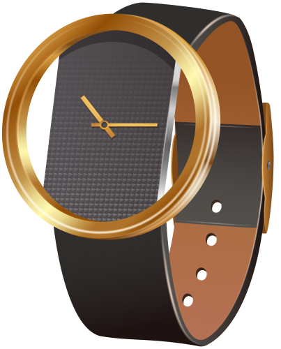 Wrist Watch Black PNG Clip Art - High-quality PNG Clipart Image in cattegory Clock PNG / Clipart from ClipartPNG.com