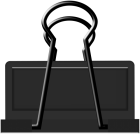Black Binder Clip Art  - High-quality PNG Clipart Image from ClipartPNG.com