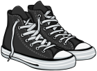 Black High Sneakers PNG Clipart - High-quality PNG Clipart Image from ClipartPNG.com