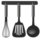 Black Kitchen Tool Set PNG Clipart  - High-quality PNG Clipart Image from ClipartPNG.com