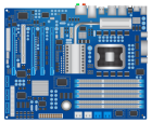 Blue Computer Mainboard PNG Clipart - High-quality PNG Clipart Image from ClipartPNG.com
