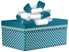 Blue Dotted Gift Box PNG Clipart - High-quality PNG Clipart Image from ClipartPNG.com