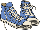 Blue High Sneakers PNG Clipart - High-quality PNG Clipart Image from ClipartPNG.com