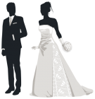 Bride and Groom Silhouettes PNG Clip Art - High-quality PNG Clipart Image from ClipartPNG.com