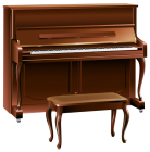 Brown Piano PNG Clipart - High-quality PNG Clipart Image from ClipartPNG.com