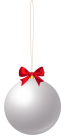 Christmas Ball White PNG Clip Art - High-quality PNG Clipart Image from ClipartPNG.com