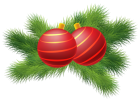 Christmas Decor with Red Christmas Balls PNG Clipart  - High-quality PNG Clipart Image from ClipartPNG.com