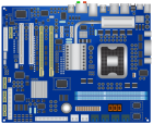 
Classic Blue Computer Mainboard PNG Clipart