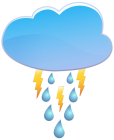 Cloud Rain and Thunder Weather Icon PNG Clip Art  - High-quality PNG Clipart Image from ClipartPNG.com