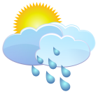 Clouds Sun and Rain Drops Weather Icon PNG Clip Art - High-quality PNG Clipart Image from ClipartPNG.com