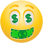
Dollar Face Emoticon PNG Clip Art