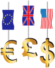 Euro Pound Dollar Signs and Flags PNG Clipart - High-quality PNG Clipart Image from ClipartPNG.com