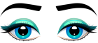 Female Blue Eyes with Eyebrows PNG Clip Art - High-quality PNG Clipart Image from ClipartPNG.com
