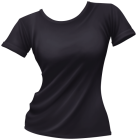 Female T shirt Black PNG Clip Art  - High-quality PNG Clipart Image from ClipartPNG.com