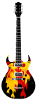 Flame Electric Guitar PNG Clipart