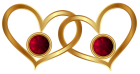 Golden Hearts with Red Diamonds PNG Clipart - High-quality PNG Clipart Image from ClipartPNG.com
