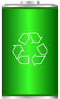 Green Battery with Recycle Symbol PNG Clip Art  - High-quality PNG Clipart Image from ClipartPNG.com