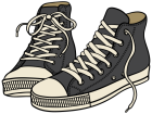 Grey High Sneakers PNG Clipart - High-quality PNG Clipart Image from ClipartPNG.com